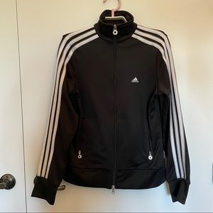Adidas classic black classic zip up jacket